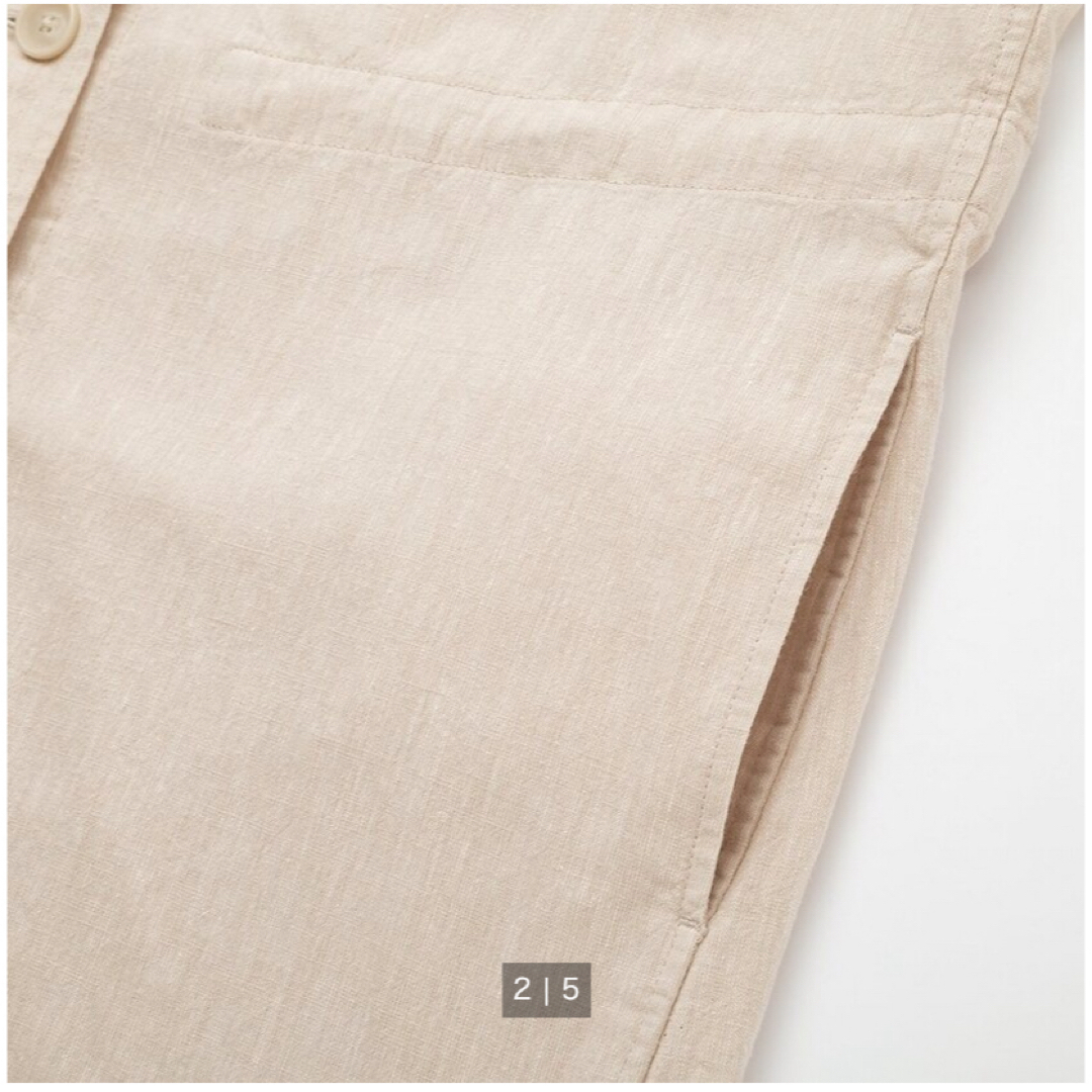 【UNIQLO】リネンコットンシャツジャケット レディースのトップス(シャツ/ブラウス(長袖/七分))の商品写真
