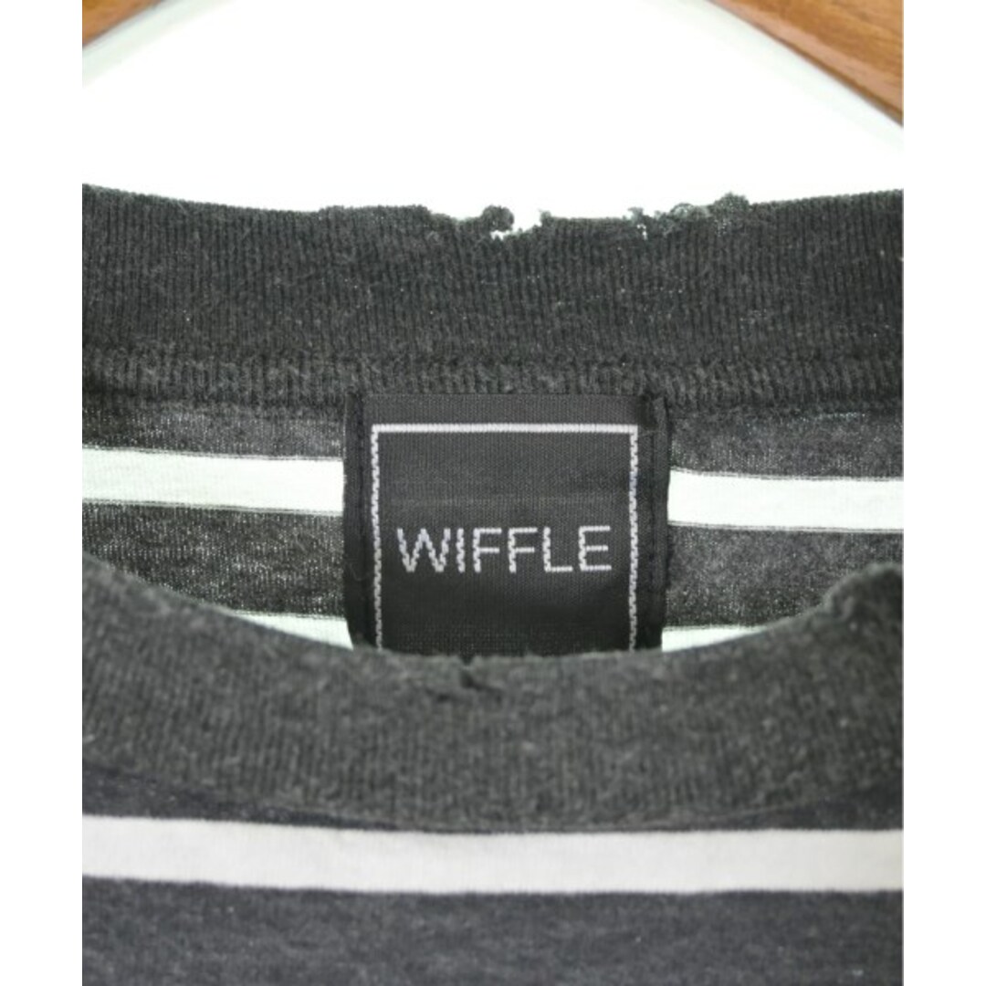 WIFFLE(ウィッフル)のwiffle ウィッフル Tシャツ・カットソー F グレーx白(ボーダー) 【古着】【中古】 レディースのトップス(カットソー(半袖/袖なし))の商品写真