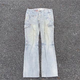 アートヴィンテージ(ART VINTAGE)のvintage ストライプ カーゴパンツ　デニム(ワークパンツ/カーゴパンツ)