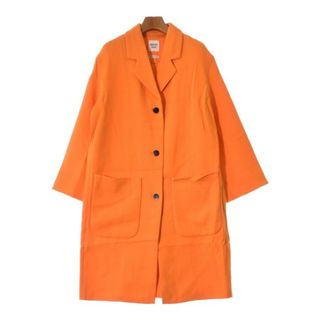 エルメス(Hermes)のHERMES エルメス チェスターコート 38(S位) オレンジ 【古着】【中古】(チェスターコート)