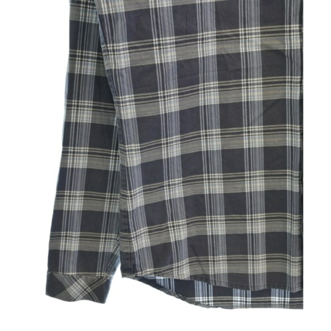FRANK LEDER(フランクリーダー)のFRANK LEDER カジュアルシャツ S 紺系xベージュ系x白(チェック) 【古着】【中古】 メンズのトップス(シャツ)の商品写真