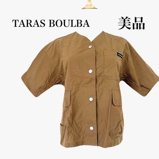 【美品】TARASBOULBA タラスブルバ　シャツ　M ブラウン(シャツ/ブラウス(半袖/袖なし))