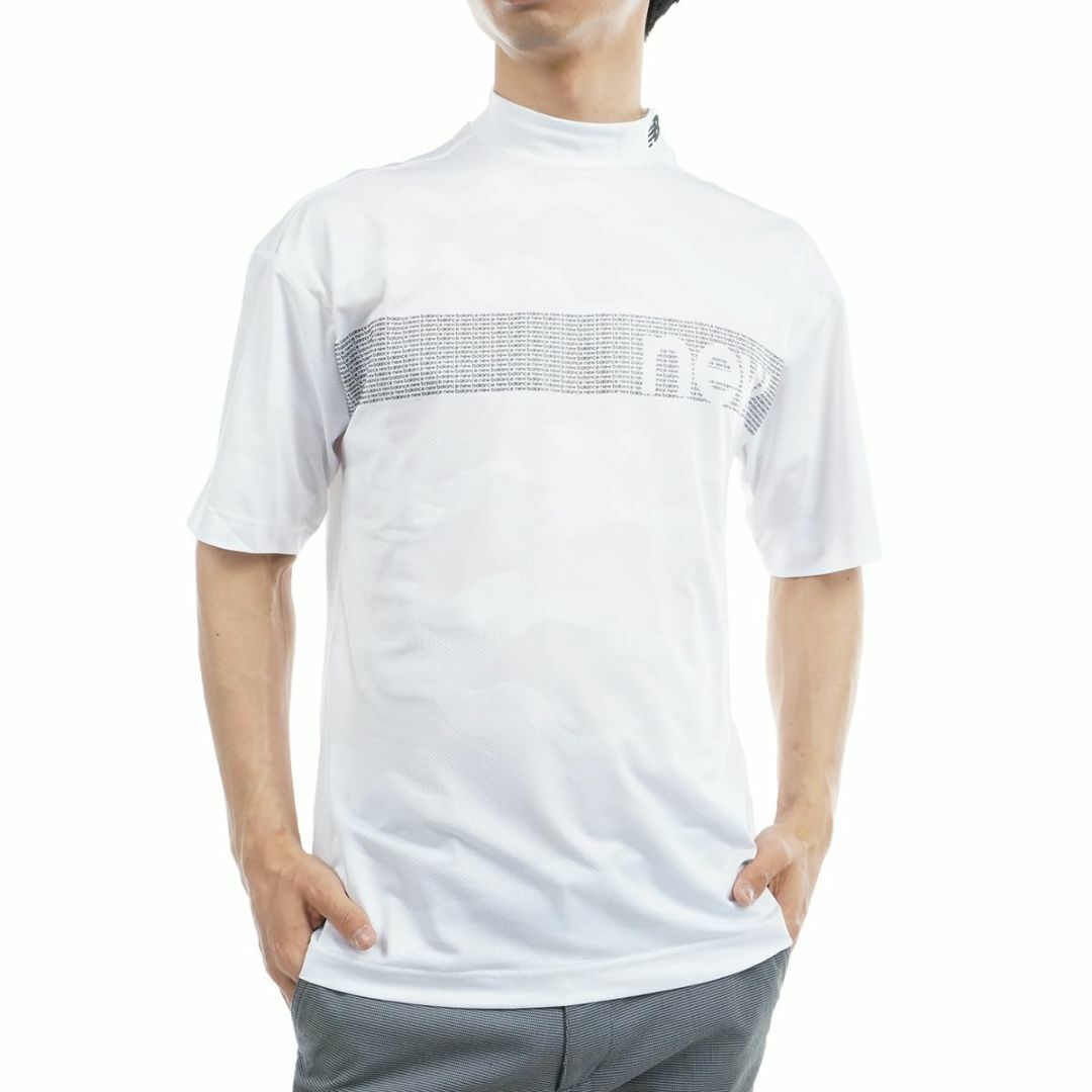 [ニューバランス] ゴルフ 半袖 モックネックシャツ (吸汗速乾性・UVカット・UVカット