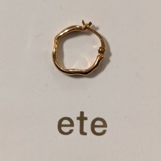 エテ(ete)の【片方のみ】ete フープピアス イエロー ゴールド(ピアス)