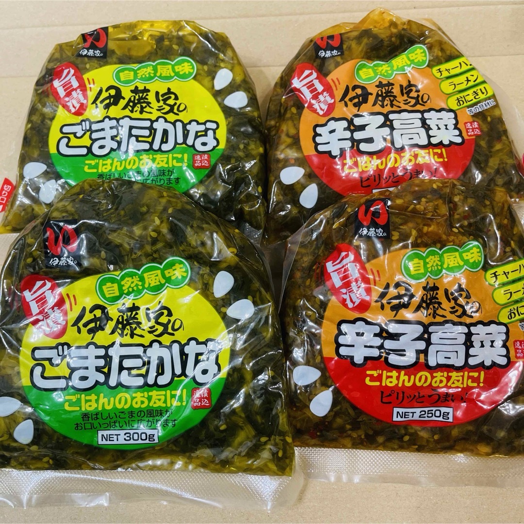 伊藤食品(イトウショクヒン)の伊藤食品 伊藤家のごまたかな 伊藤家の辛子高菜 2種4袋 食品/飲料/酒の加工食品(漬物)の商品写真