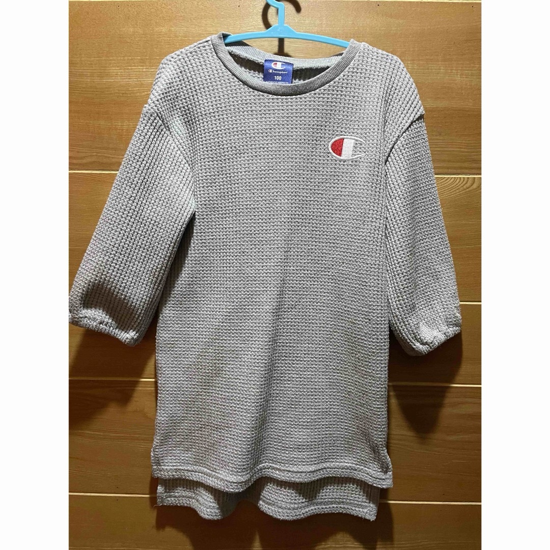 Champion(チャンピオン)のチャンピオン☆ワッフルワンピース☆100cm キッズ/ベビー/マタニティのキッズ服女の子用(90cm~)(ワンピース)の商品写真