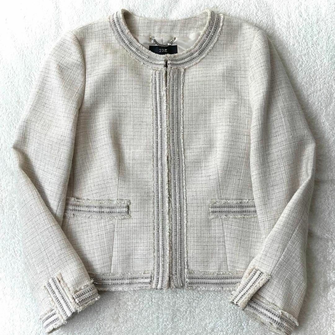 の通販なら 美品 23区 ツイード セットアップ スカートスーツ 上下 の通販なら 美品 23区 ツイード セットアップ スカートスーツ 上下