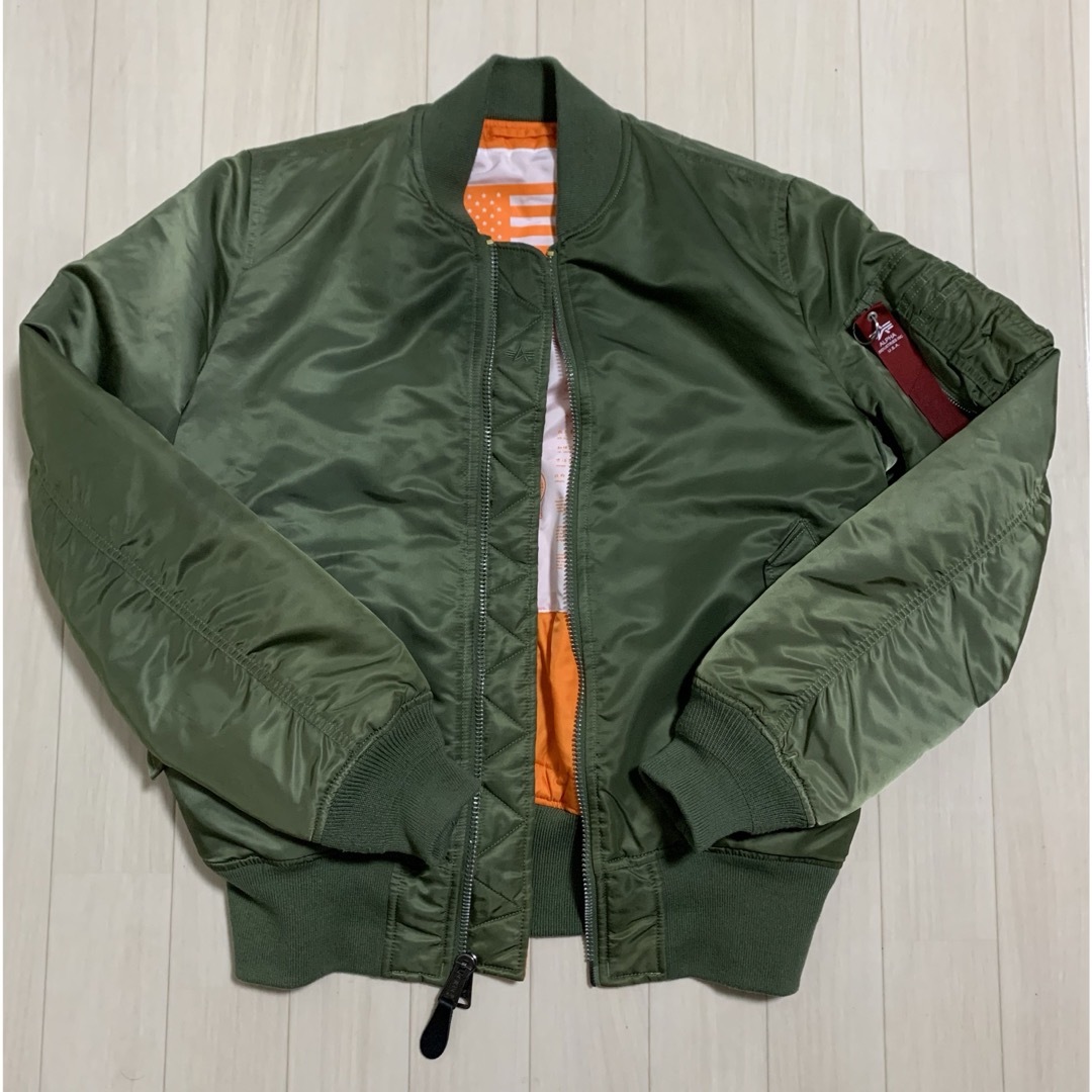 ALPHA INDUSTRIES(アルファインダストリーズ)の\限定1点/ ALPHA INDUSTRES MA-1 フライトジャケット メンズのジャケット/アウター(フライトジャケット)の商品写真