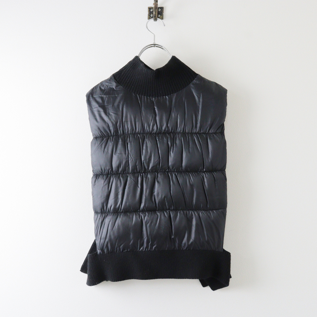 ENFOLD(エンフォルド)の2022AW エンフォルド ENFOLD RIB-NECK VEST リブネック ベスト 38/ブラック トップス ノースリーブ 【2400013695305】 レディースのトップス(ベスト/ジレ)の商品写真