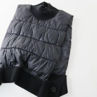 エンフォルド(ENFOLD)の2022AW エンフォルド ENFOLD RIB-NECK VEST リブネック ベスト 38/ブラック トップス ノースリーブ 【2400013695305】(ベスト/ジレ)