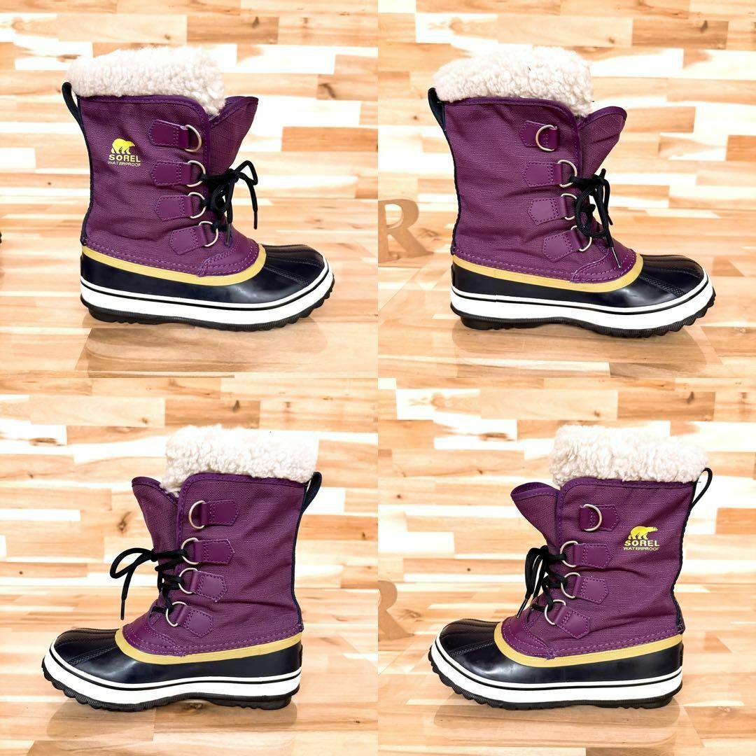 SOREL(ソレル)の稀少カラー【ソレル】ウィンターカーニバル 防水 スノー ブーツ 23.0 紫×黒 レディースの靴/シューズ(ブーツ)の商品写真