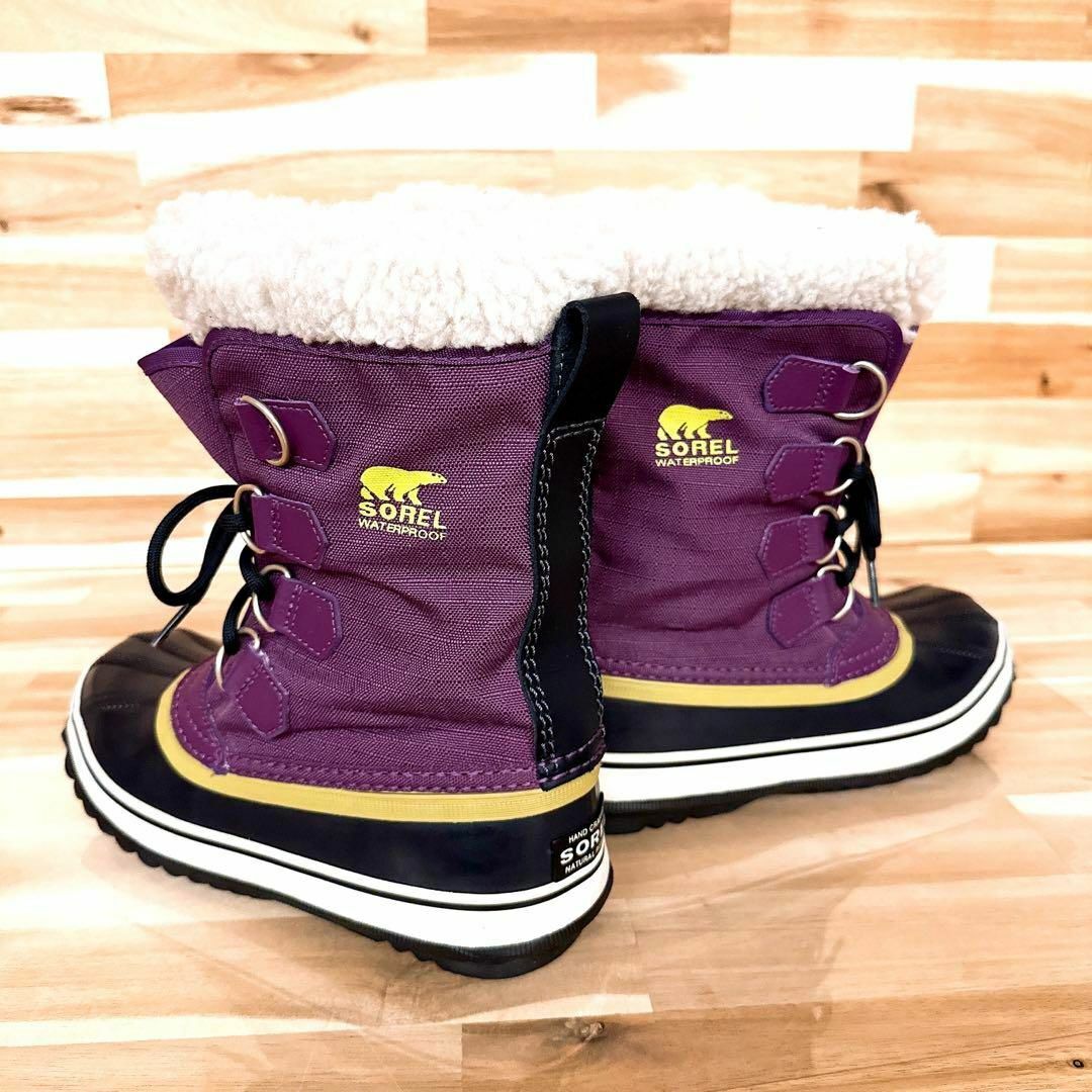 SOREL(ソレル)の稀少カラー【ソレル】ウィンターカーニバル 防水 スノー ブーツ 23.0 紫×黒 レディースの靴/シューズ(ブーツ)の商品写真