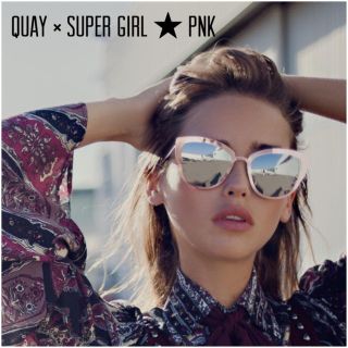 クエイアイウェアオーストラリア(Quay Eyeware Australia)のオリヴィア パレルモ 愛用モデル❤ 新品 QUAY Super Girl ピンク(サングラス/メガネ)