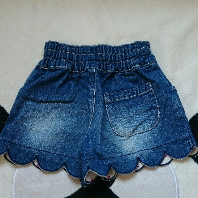 デニムショートパンツ キッズ/ベビー/マタニティのキッズ服女の子用(90cm~)(パンツ/スパッツ)の商品写真