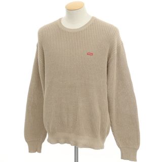 シュプリーム(Supreme)の【中古】シュプリーム Supreme 2023年秋冬 Small Box Ribbed Sweater ミドルゲージコットン クルーネックニット ベージュ【サイズS】【メンズ】(ニット/セーター)