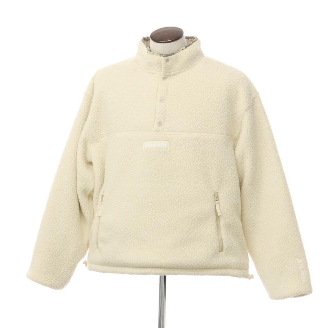 シュプリーム Supreme 2023年秋冬 Polartec Shearling Reversible Pullover リバーシブル フリースジャケット ナチュラル【サイズXL】【メンズ】ポリエステル100％裏側