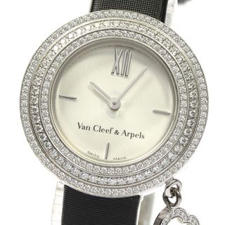 ヴァンクリーフアンドアーペル(Van Cleef & Arpels)のヴァンクリーフ＆アーペル Van Cleef & Arpels VCARO29900 チャーム ミニ K18WG 3重ダイヤベゼル クォーツ レディース 箱付き_790261(腕時計)