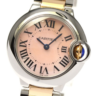 カルティエ(Cartier)のカルティエ CARTIER W2BB0009 バロンブルー SM K18PGコンビ クォーツ レディース 良品 箱・保証書付き_795116(腕時計)