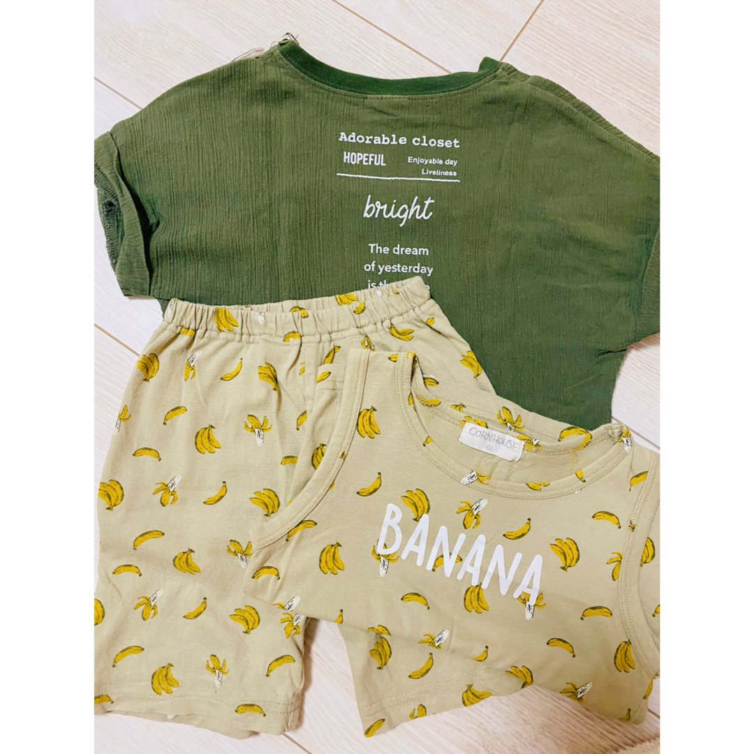 子供服　サイズ100 半袖半ズボン キッズ/ベビー/マタニティのキッズ服男の子用(90cm~)(Tシャツ/カットソー)の商品写真