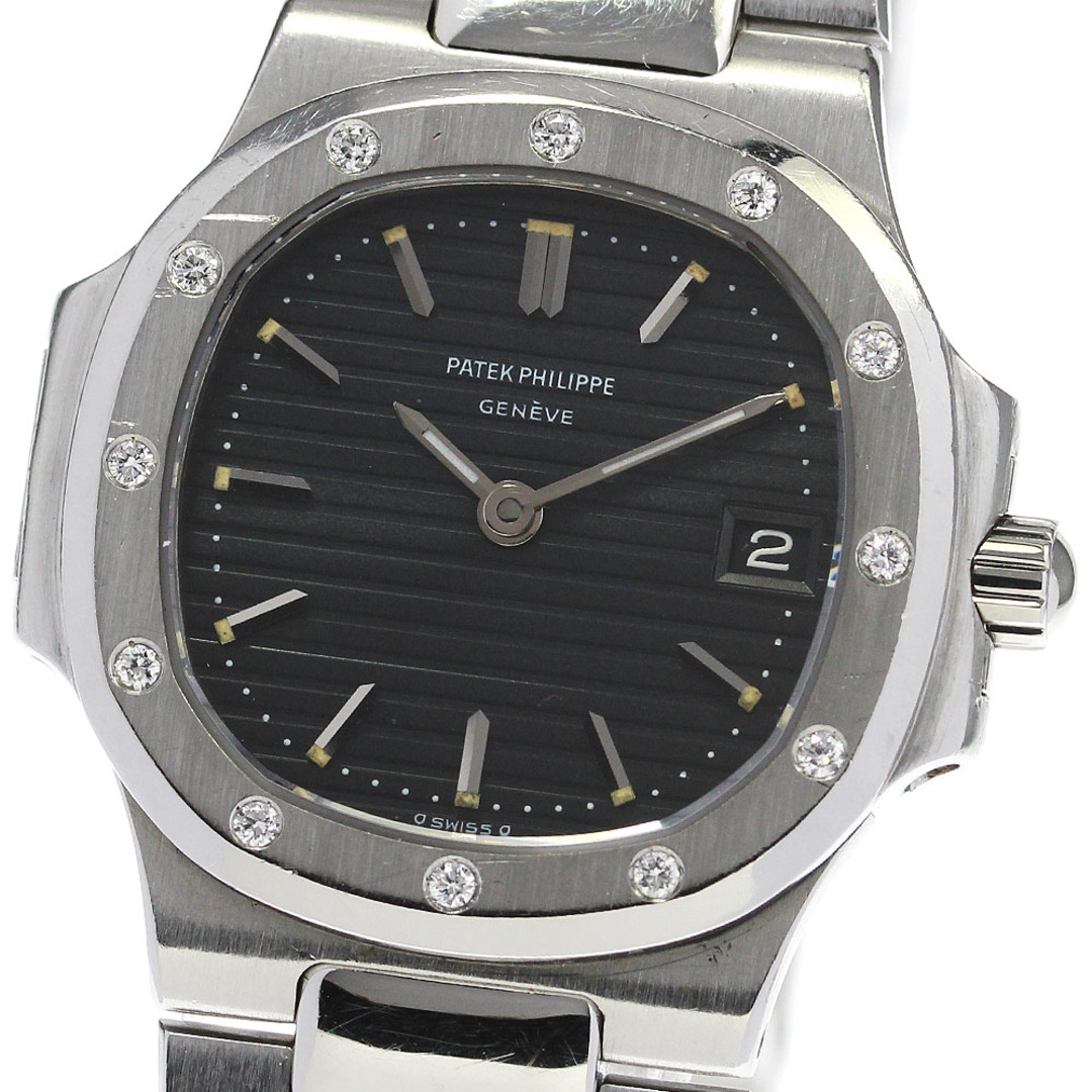 PATEK PHILIPPE(パテックフィリップ)のパテックフィリップ PATEK PHILIPPE 4700/10A ノーチラス 12Pダイヤモンド クォーツ レディース メーカーOH済み_615356 レディースのファッション小物(腕時計)の商品写真