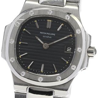 パテックフィリップ(PATEK PHILIPPE)のパテックフィリップ PATEK PHILIPPE 4700/10A ノーチラス 12Pダイヤモンド クォーツ レディース メーカーOH済み_615356(腕時計)