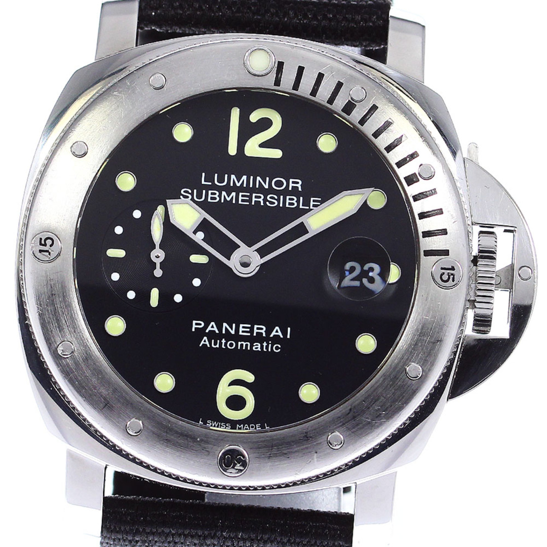 綺麗な状態尾錠バックルパネライ PANERAI PAM00024 ルミノール サブマーシブル スモールセコンド 自動巻き メンズ 箱・保証書付き_795057