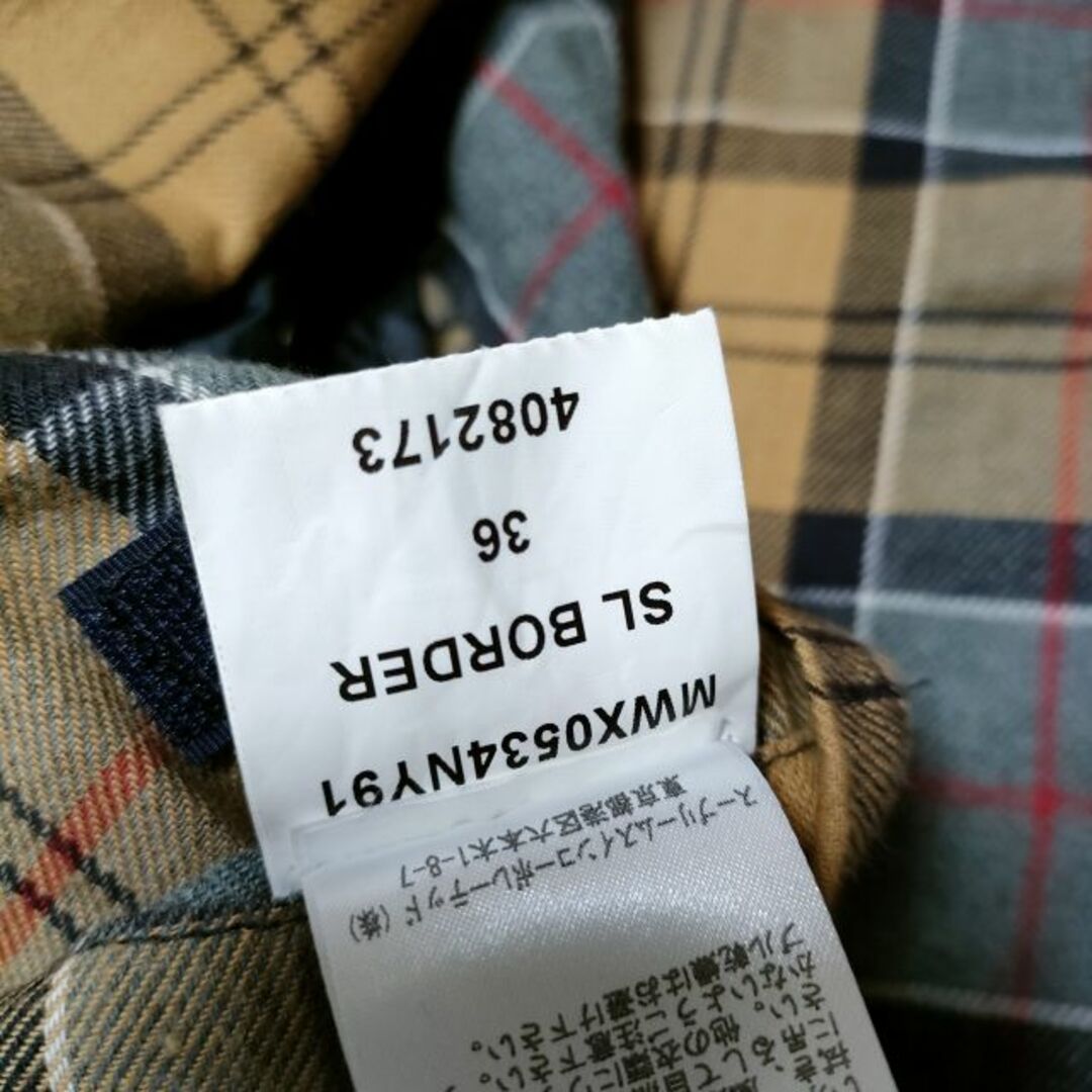 Barbour SL BORDER ボーダースリーワラント オイルド コート ジャケット ネイビー メンズ バブアー【中古】4-0106T∞