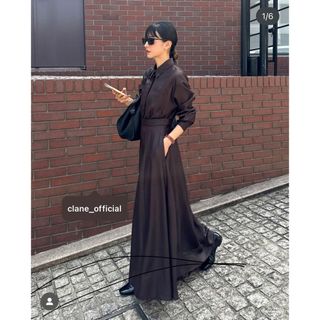 クラネ(CLANE)のCLANE CHINTZ LENO CLOTH ONEPIECE(ロングワンピース/マキシワンピース)