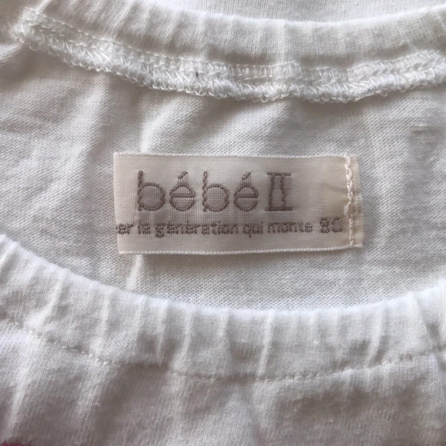 BeBe(ベベ)の♡80cm綿100% bebeシャツ♡ キッズ/ベビー/マタニティのベビー服(~85cm)(Ｔシャツ)の商品写真