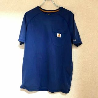 カーハート(carhartt)のカーハート　carhartt 半袖 Tシャツ　Mサイズ　ブルー　青　美品(Tシャツ/カットソー(半袖/袖なし))