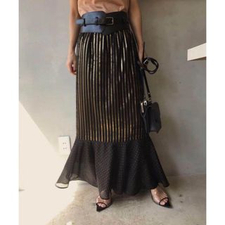 アメリヴィンテージ(Ameri VINTAGE)のAmeri アメリヴィンテージ　BIG WAIST BELT SKIRT(ロングスカート)