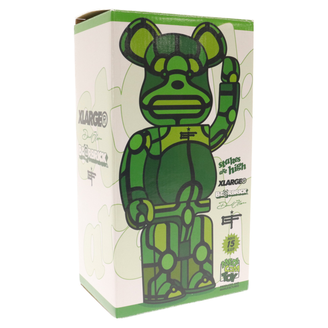 MEDICOM TOY(メディコムトイ)のMEDICOM TOY メディコムトイ サイン入り×XLARGE×David Flores stakes are high BE@RBRICK 400% エクストララージ デイビットフローレス ベアブリック フィギュア グリーン エンタメ/ホビーのフィギュア(その他)の商品写真