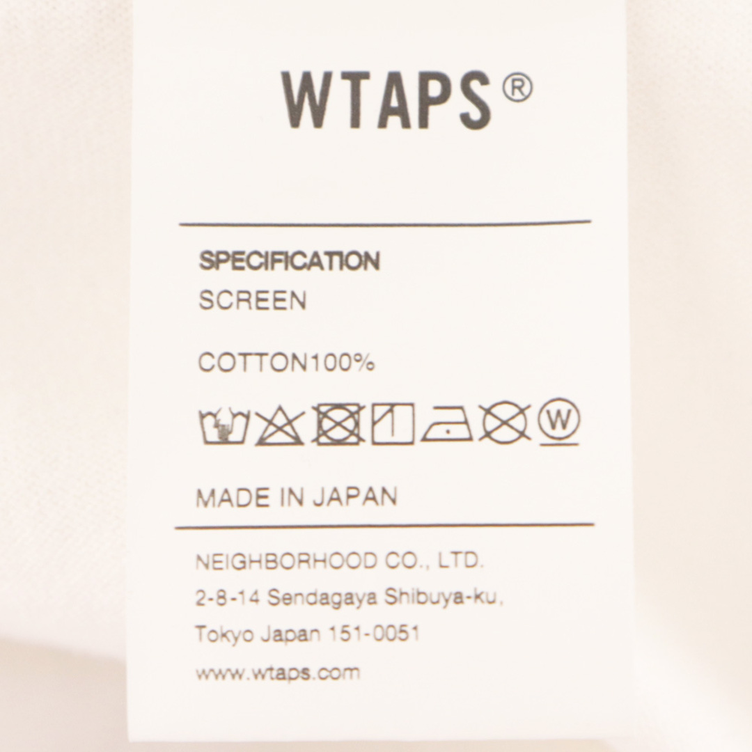 W)taps(ダブルタップス)のWTAPS ダブルタップス 20AW 40PCT UPARMORED LS TEE バックプリント 長袖 Tシャツ カットソー 202ATDT-LT02S ホワイト メンズのトップス(Tシャツ/カットソー(七分/長袖))の商品写真