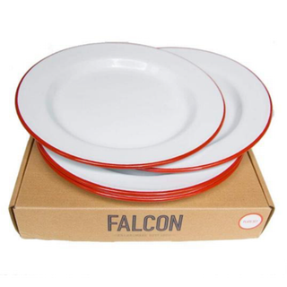 ファルコン(Falcon)のFALCON ファルコン ホウロウ 4枚セット 赤(食器)