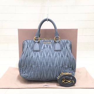 ミュウミュウ(miumiu)の☆良品・箱付☆MIUMIU MATELASSE  2way ギャザーハンドバッグ(ハンドバッグ)