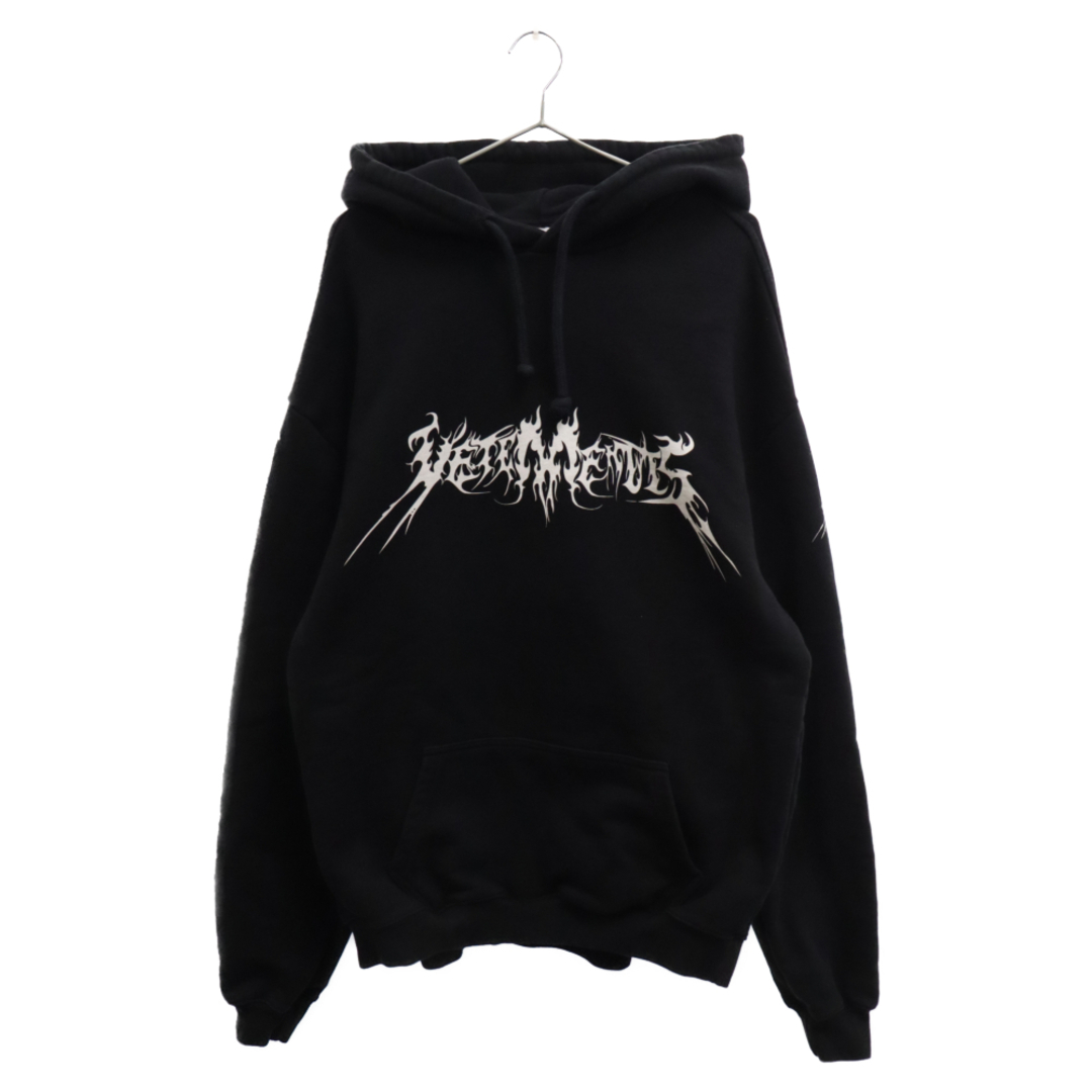 VETEMENTS ヴェトモン 16AW Total Fucking Darkness Hoodie MH17TP17 トータルファッキンダークネスフーディ プルオーバーパーカー TFD プリント ブラック685センチ肩幅