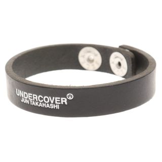 アンダーカバー(UNDERCOVER)のUNDERCOVER アンダーカバー ロゴエンボス レザーブレスレット ブラック GST6A01-1(ブレスレット)