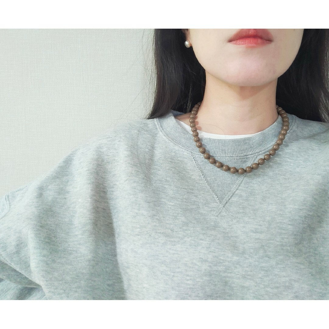 BEAUTY&YOUTH UNITED ARROWS(ビューティアンドユースユナイテッドアローズ)のmoca✕brownネックレス ハンドメイドのアクセサリー(ネックレス)の商品写真