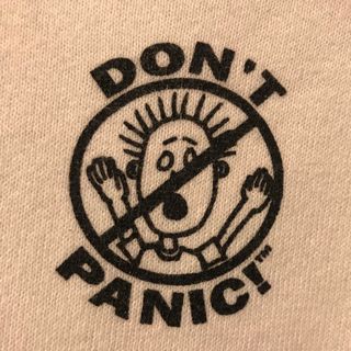 90’s VTG XXL Dont panic white sweatshirt(スウェット)