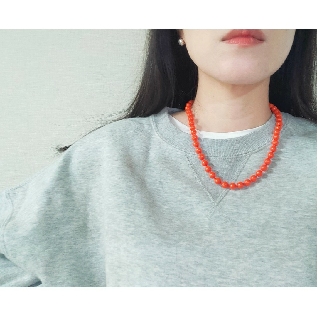 TODAYFUL(トゥデイフル)のorange✕orangeネックレス ハンドメイドのアクセサリー(ネックレス)の商品写真