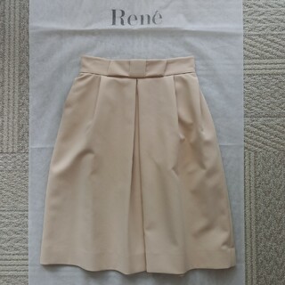 ルネ(René)の美品Reneルネ☆ベージュスカート☆34(ひざ丈スカート)