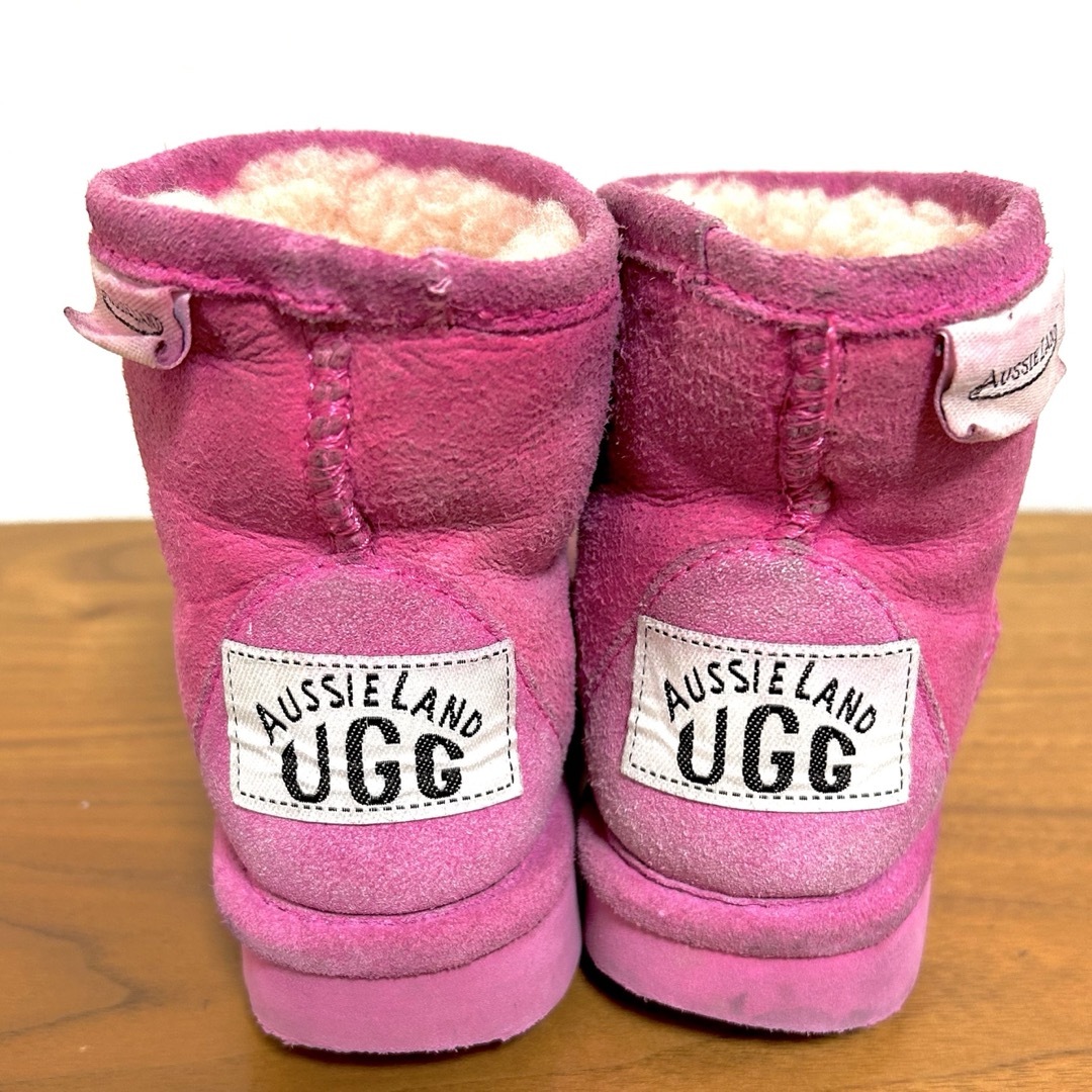 UGG AUSTRALIA(アグオーストラリア)のUGG ムートンブーツ　13cm〜14cm ピンク色 キッズ/ベビー/マタニティのベビー靴/シューズ(~14cm)(ブーツ)の商品写真