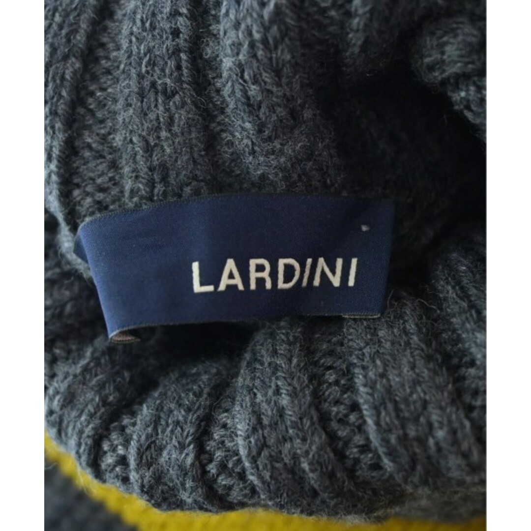 LARDINI(ラルディーニ)のLARDINI ラルディーニ ニット・セーター 46(M位) グレーx黄 【古着】【中古】 メンズのトップス(ニット/セーター)の商品写真