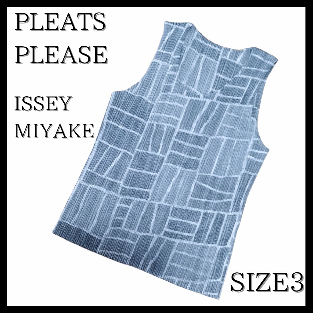 PLEATS PLEASE ISSEY MIYAKE(プリーツプリーズイッセイミヤケ)のイッセイミヤケ プリーツプリーズ ISSEY MIYAKE　ノースリーブ レディースのトップス(カットソー(半袖/袖なし))の商品写真