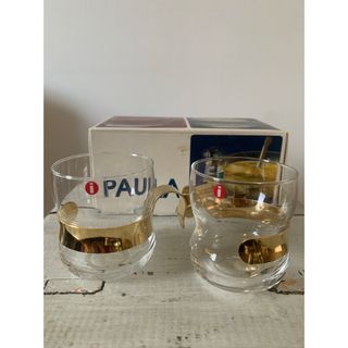 イッタラ(iittala)のイッタラ　Paula ゴールド　グラス　Tsaikka フィンランド　北欧(食器)