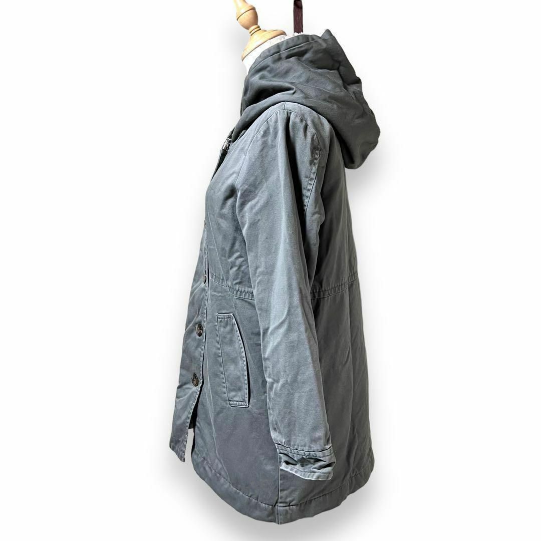 イーハイフンワールドギャラリー 美品 フード付きアウター カーキー F ゆったり レディースのジャケット/アウター(ピーコート)の商品写真