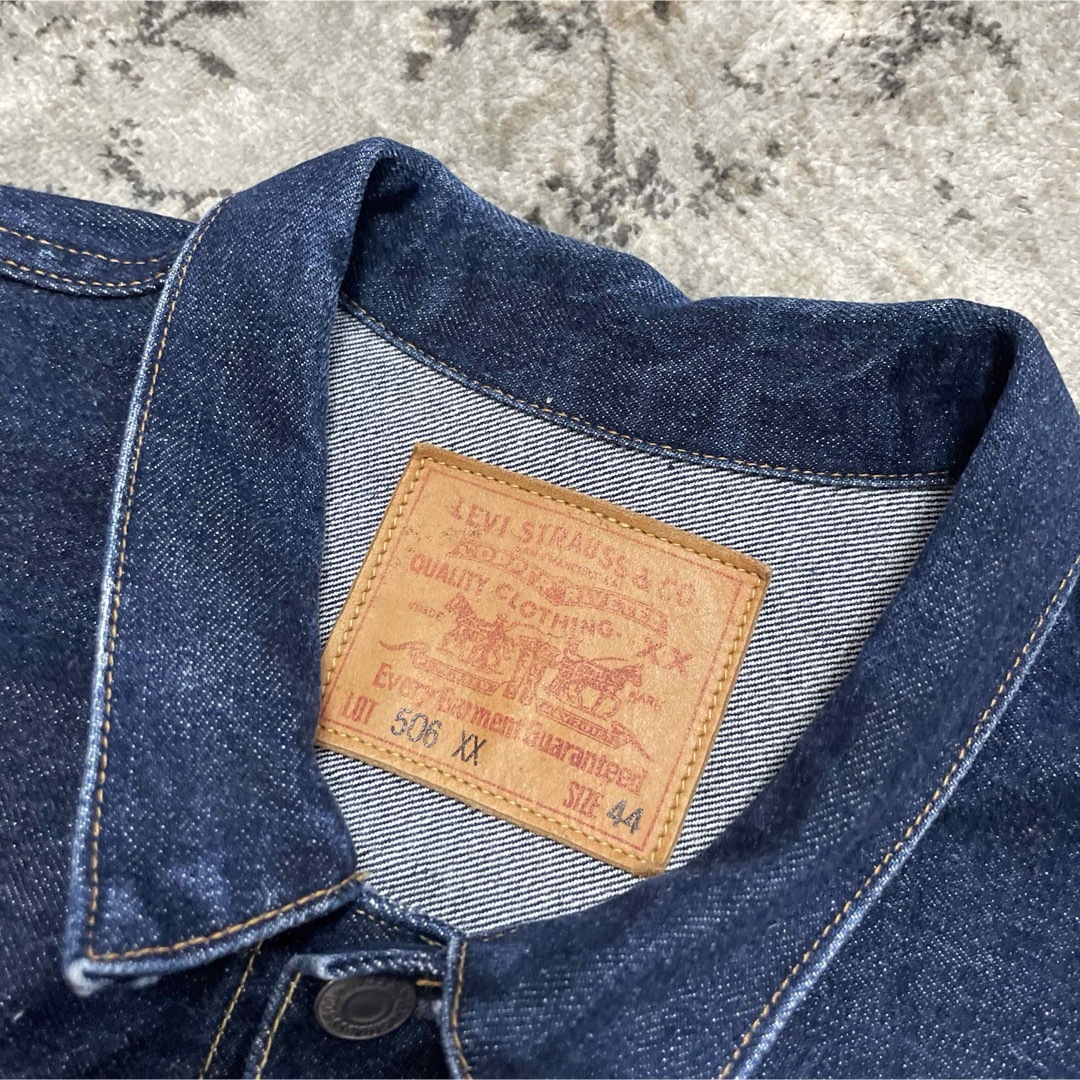 Levi's(リーバイス)の【極上】Levi's "506XX バレンシア" BIGE 44 濃紺 メンズのジャケット/アウター(Gジャン/デニムジャケット)の商品写真
