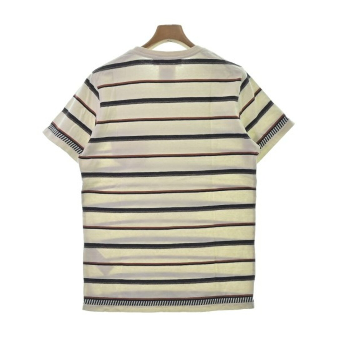 REMI RELIEF(レミレリーフ)のREMI RELIEF Tシャツ・カットソー S 白x茶x紺等(ボーダー) 【古着】【中古】 メンズのトップス(Tシャツ/カットソー(半袖/袖なし))の商品写真