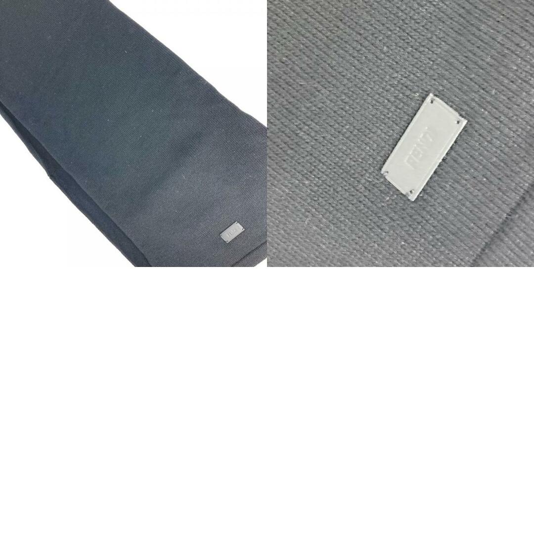 FENDI(フェンディ)のフェンディ FENDI モンスター FXS124 チャック付き マフラー ウール ブラック 美品 レディースのファッション小物(マフラー/ショール)の商品写真