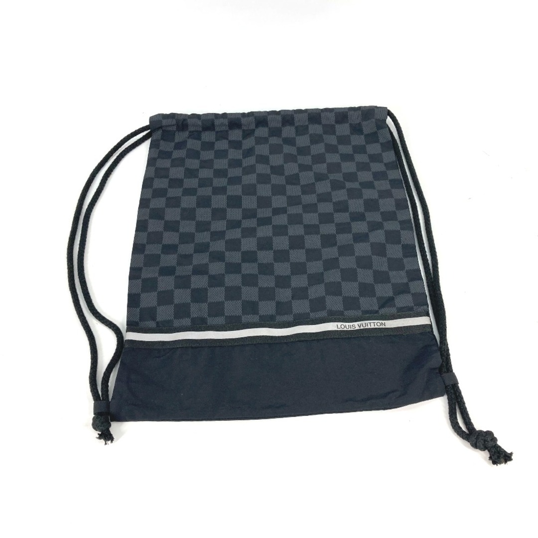 ルイヴィトン LOUIS VUITTON ジムセット M72514 ダミエ グラフィット  ナップサック のみ バックパック カバン リュックサック ナイロン ブラック 未使用メンズ